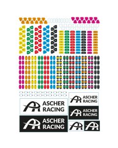 ASCHER RACING McLAREN LABELS